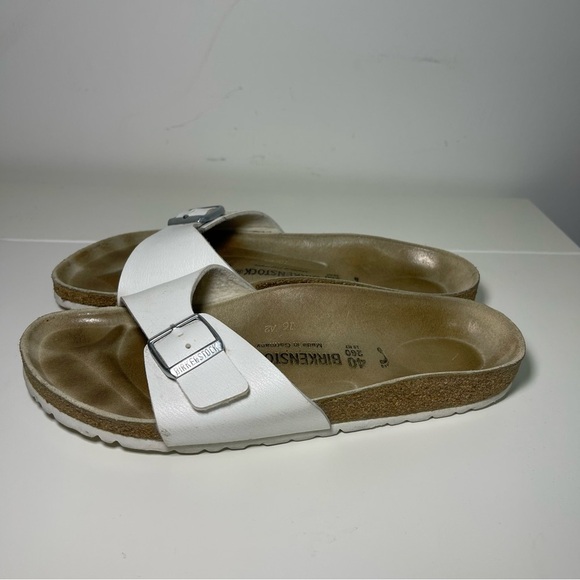Birkenstock women’s White Birko-Flor Madrid one strap Summer spring Sandals 40 - Picture 6 of 9